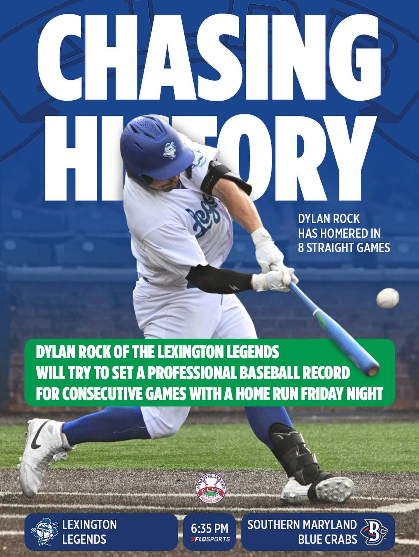 Dylan Rock - Joint Record holder for most consecutive games with a Homerun. Lexington Legends, Toronto Blue Jays, Texas A&M 3x All American